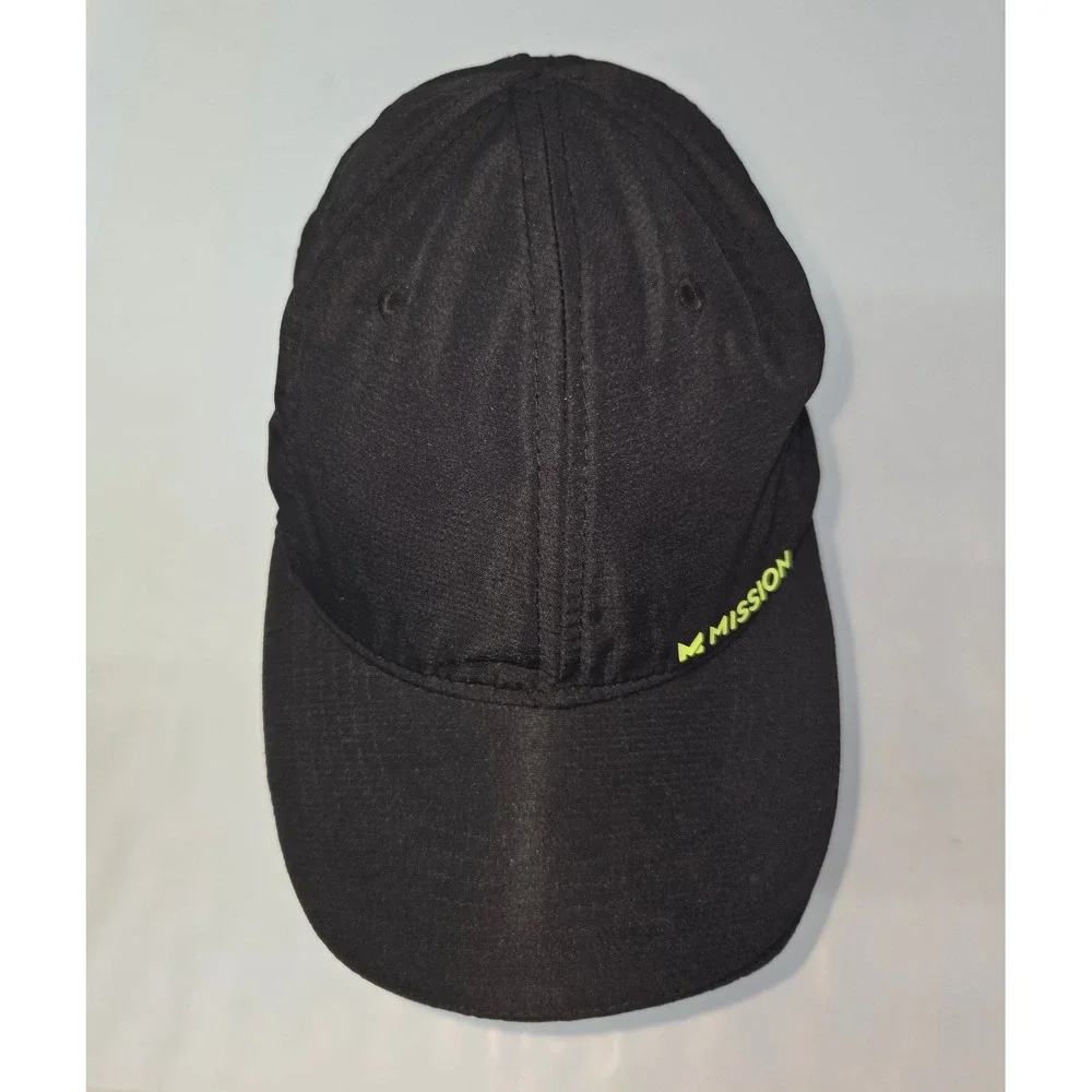 Mission Cooling Performance Hat Mens OS Black Adjustable Running Cap Lightweight